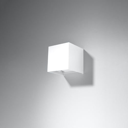 Applique Luca en aluminium blanc vue de profil