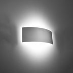 Applique Magnus acier blanc allumée, lumière vers le haut et le bas
