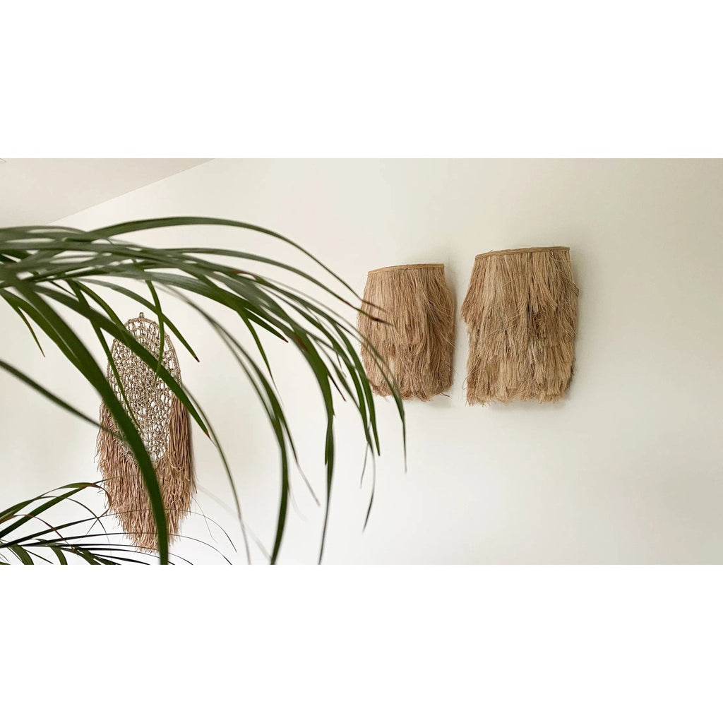 Applique murale Abaca en fibre d'abaca tressée en situation
