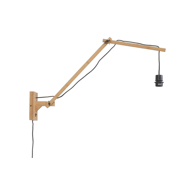 Dimensions Applique murale Andes bambou naturel bras articulé E27