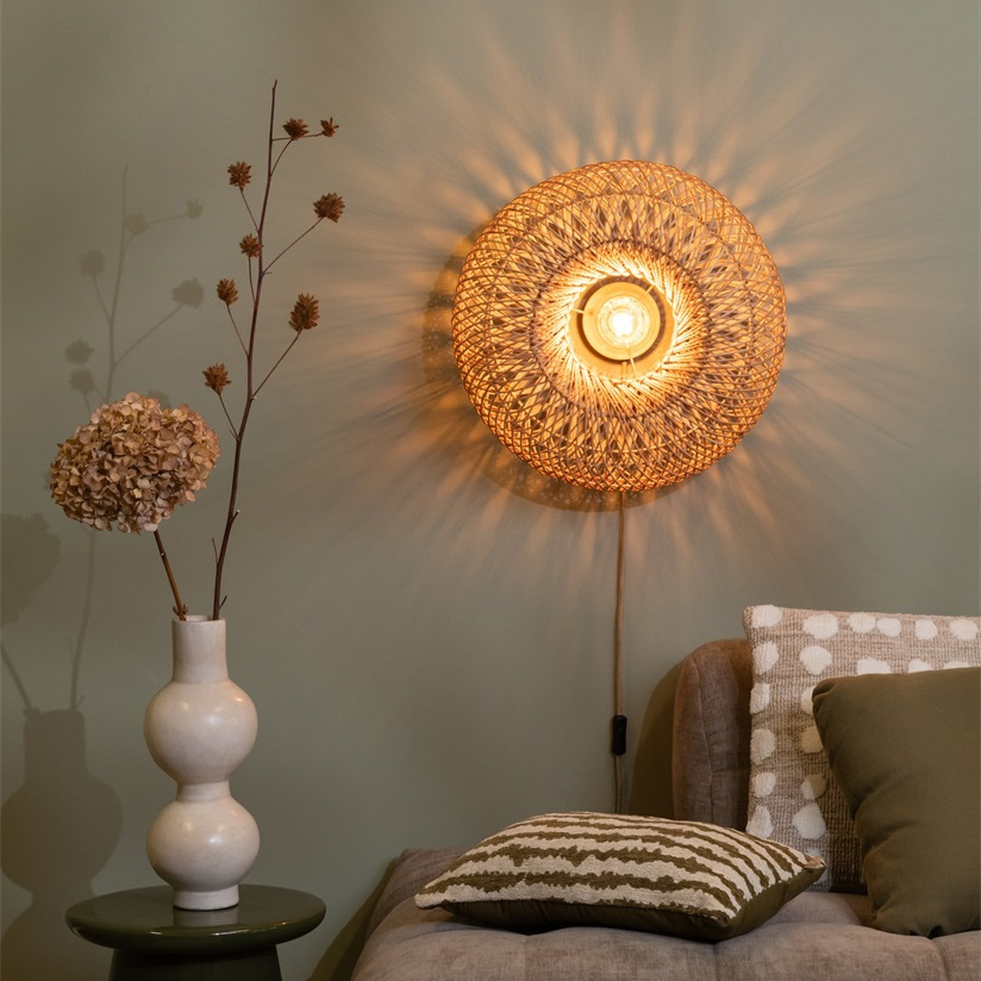Applique murale Arizona bambou naturel 50 cm E27, vue 3
