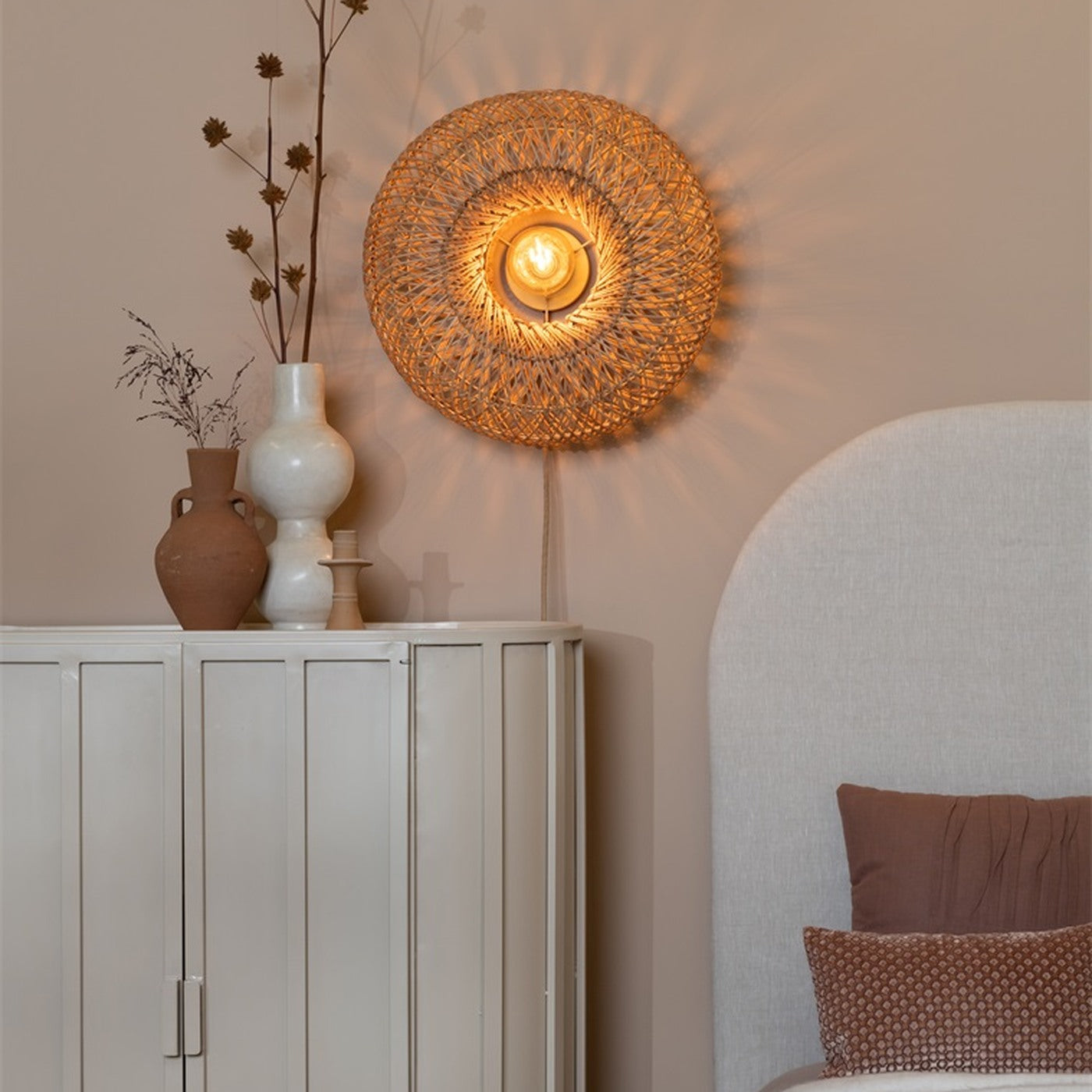 Applique murale Arizona bambou naturel 50 cm E27, vue 4