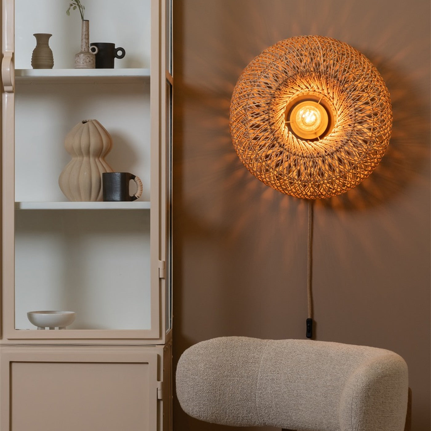 Applique murale Arizona bambou naturel 50 cm E27, vue 6