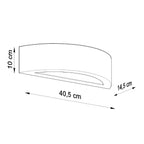 Applique Atena céramique blanche détail de la surface mate et du verre sablé