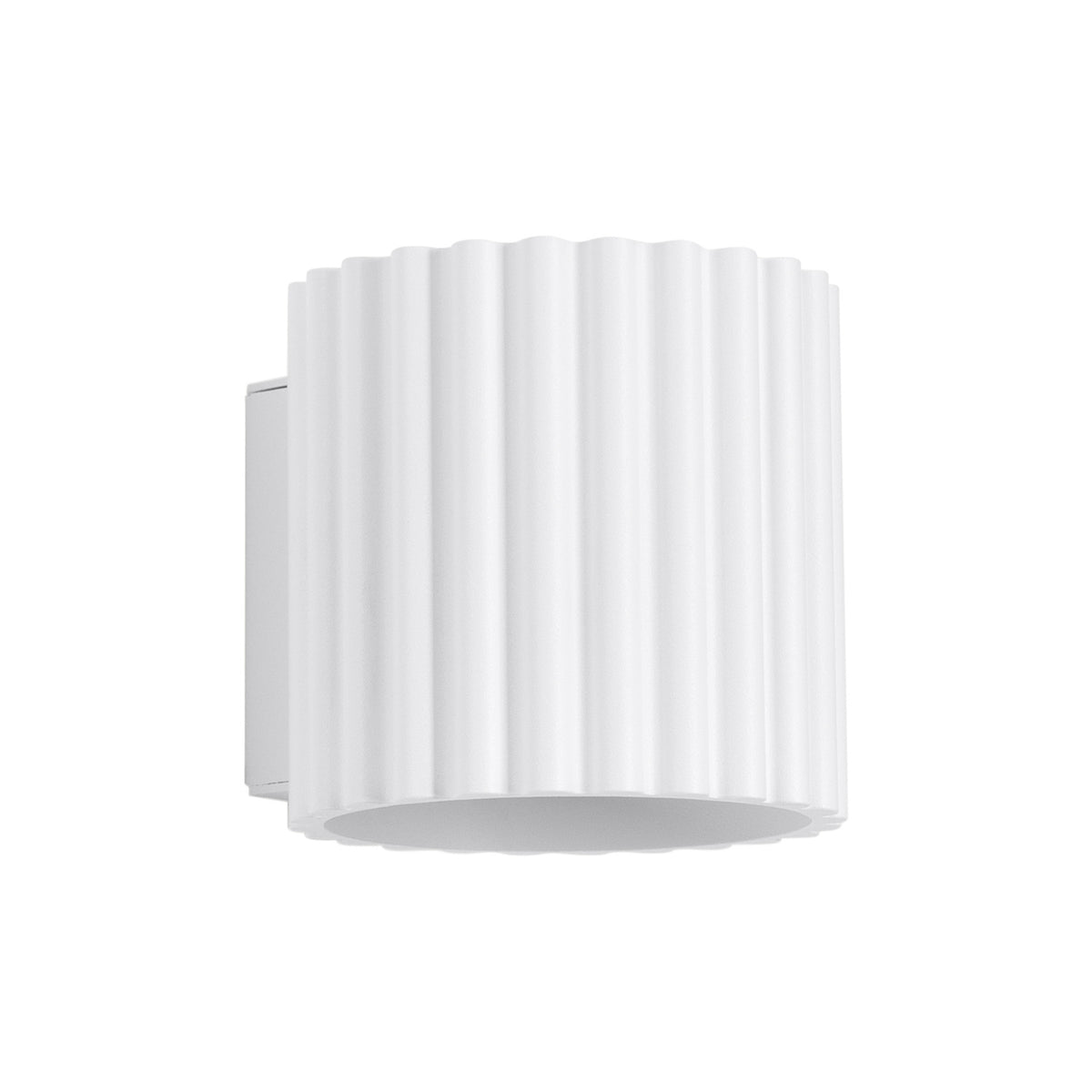 Applique murale Aura aluminium G9, finition laque blanche