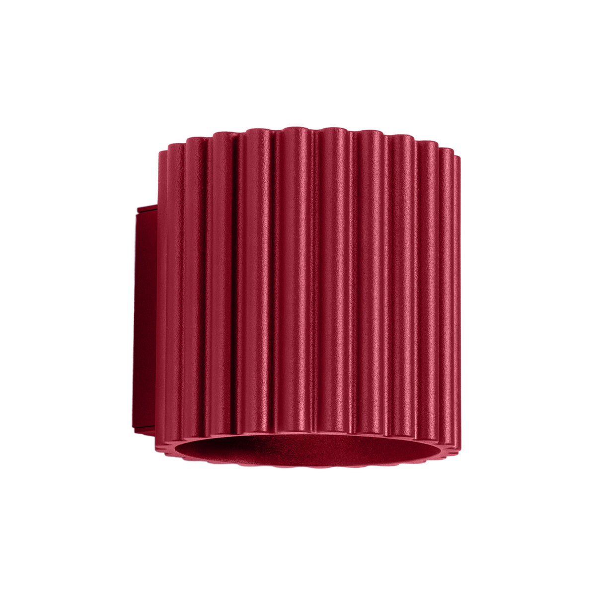 Applique murale Aura aluminium G9, finition laque bordeaux