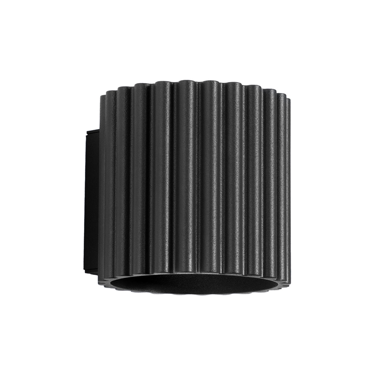 Applique murale Aura aluminium G9, finition laque noire