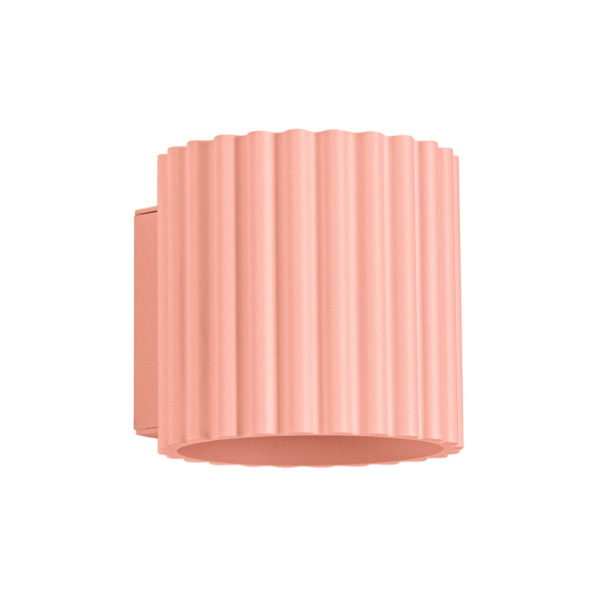 Applique murale Aura aluminium G9, finition laque rose pêche