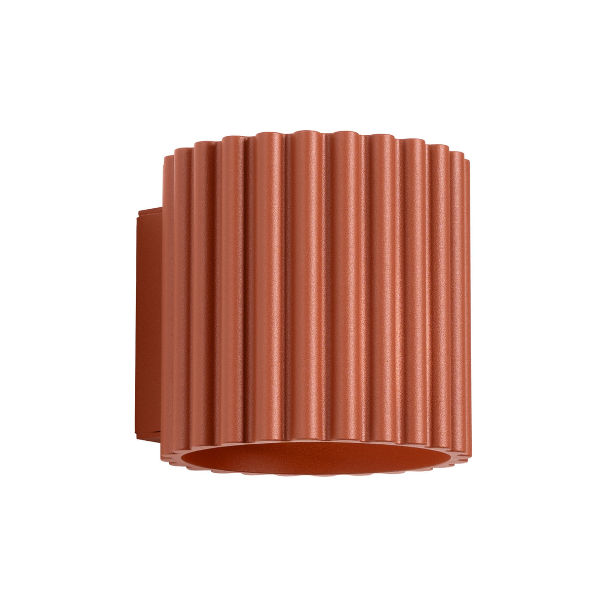Applique murale Aura aluminium G9, finition laque rouge ocre