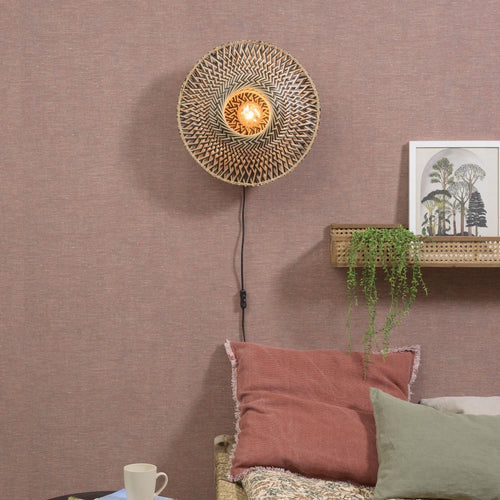 Applique murale Bali bambou naturel et noir 44 cm E27, vue 2