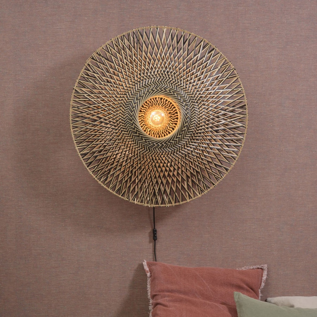 Applique murale Bali bambou naturel et noir 87 cm E27, vue 2