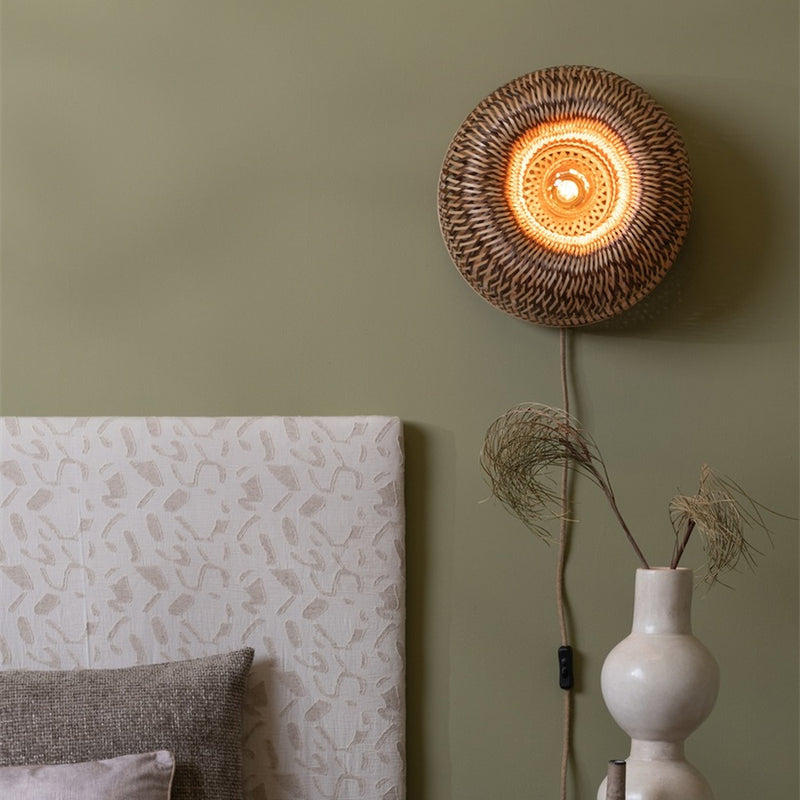Dimensions Applique murale Barbados bambou naturel E27