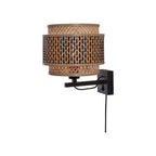 Applique murale Bhutan bambou noir 25 cm E27