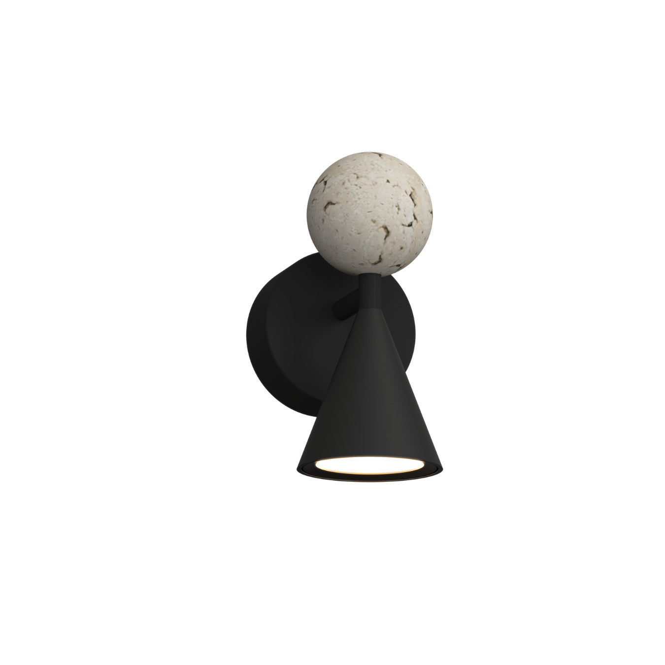 Applique murale Bingo travertin noire