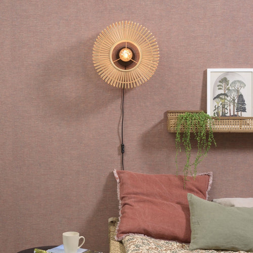 Applique murale Bromo bambou naturel 40 cm E27, vue 2