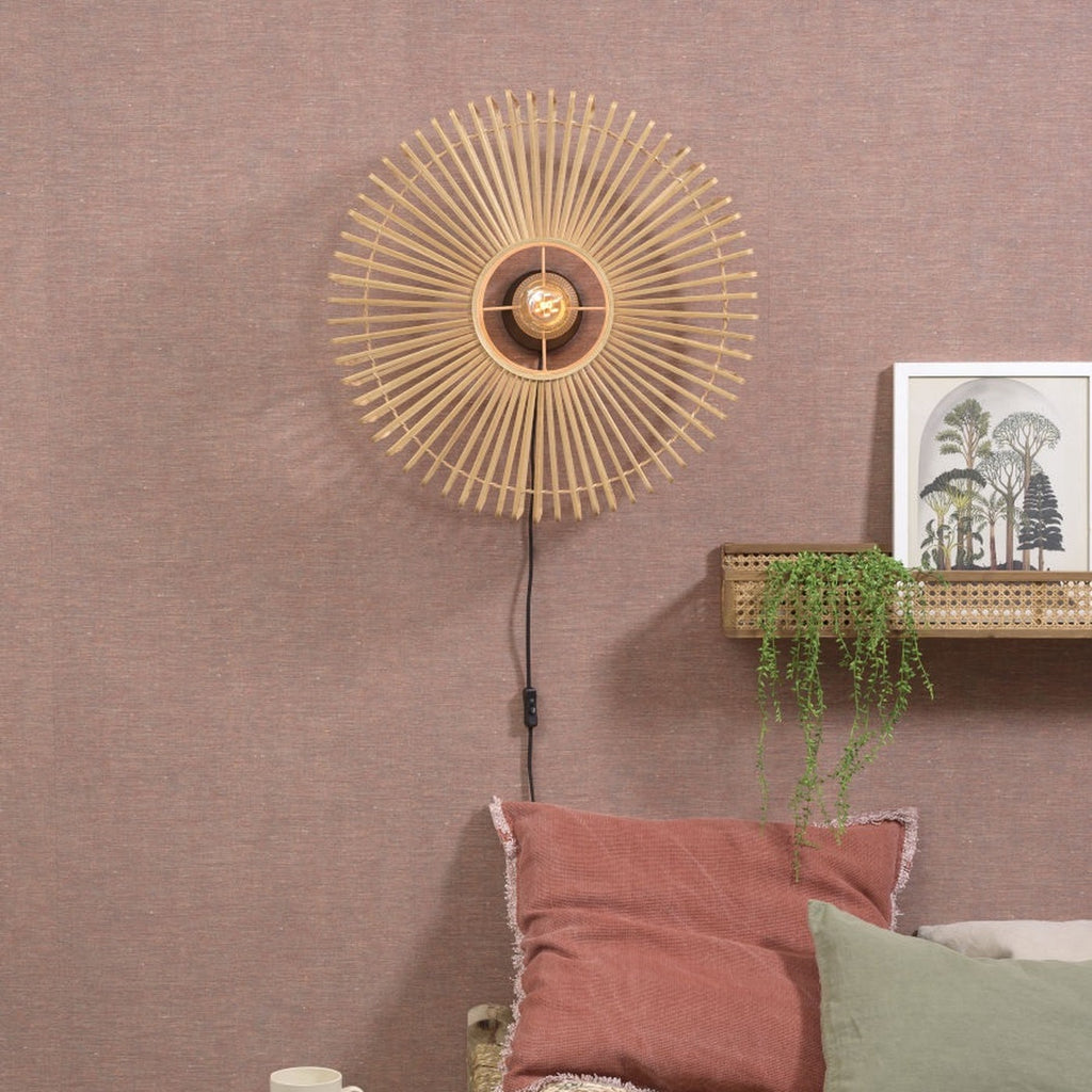 Applique murale Bromo bambou naturel 60 cm E27, vue 2