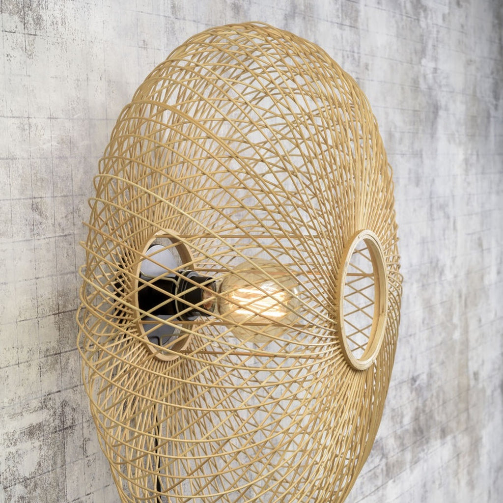 Applique murale Cango bambou naturel ellipse 60 cm E27, vue 3