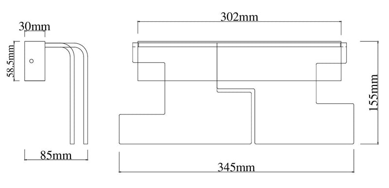 Dimensions Everest Gold Wall Sconce
