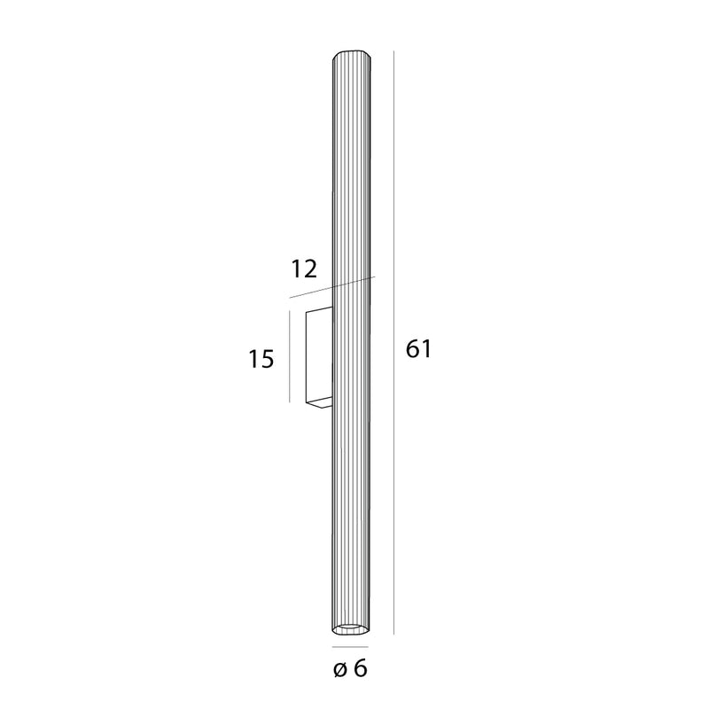 Dimensions Applique murale Fayette 61 cm dorée