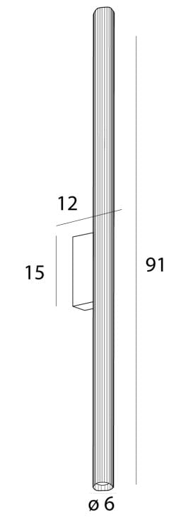 Dimensions Applique murale Fayette 91 cm dorée