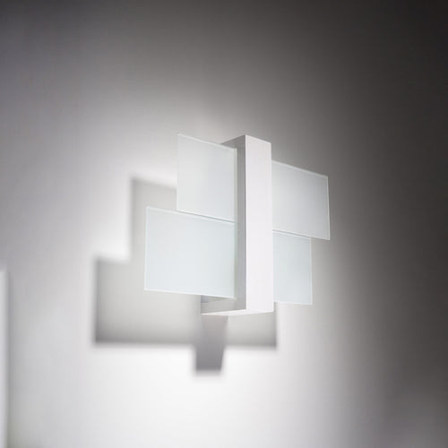 Applique murale Feniks 1 bois laqué blanc vue de profil