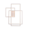 Applique murale Geometric blanche à trois cadres rectangulaires lumineux superposés vue de face