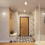Applique murale Halo boule opale beige en ambiance