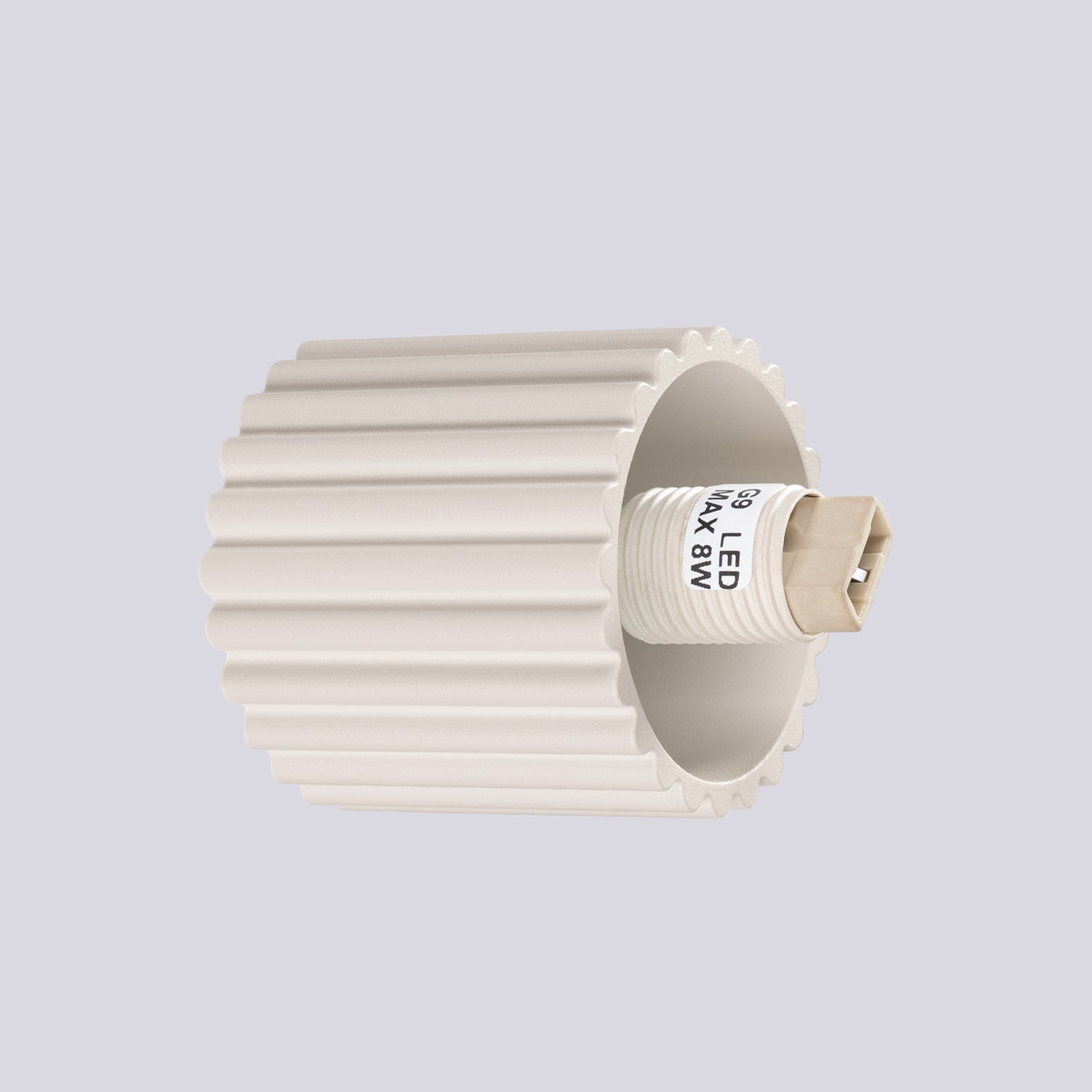 Applique murale Halo boule opale beige et sa platine de fixation