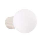 Applique murale Halo boule opale beige, boule de verre opale sur culot cannelé