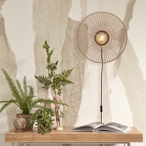 Applique murale Hokkaido bambou naturel 38 cm E27, vue 2