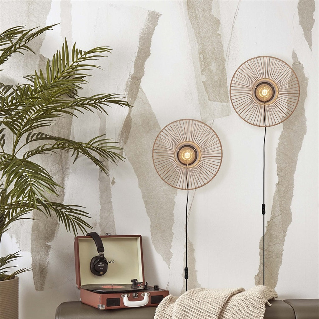 Applique murale Hokkaido bambou naturel 38 cm E27, vue 3