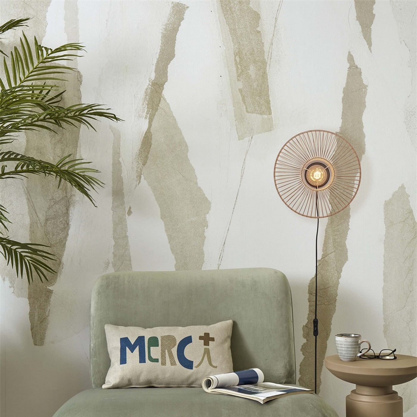 Applique murale Hokkaido bambou naturel 38 cm E27, vue 4