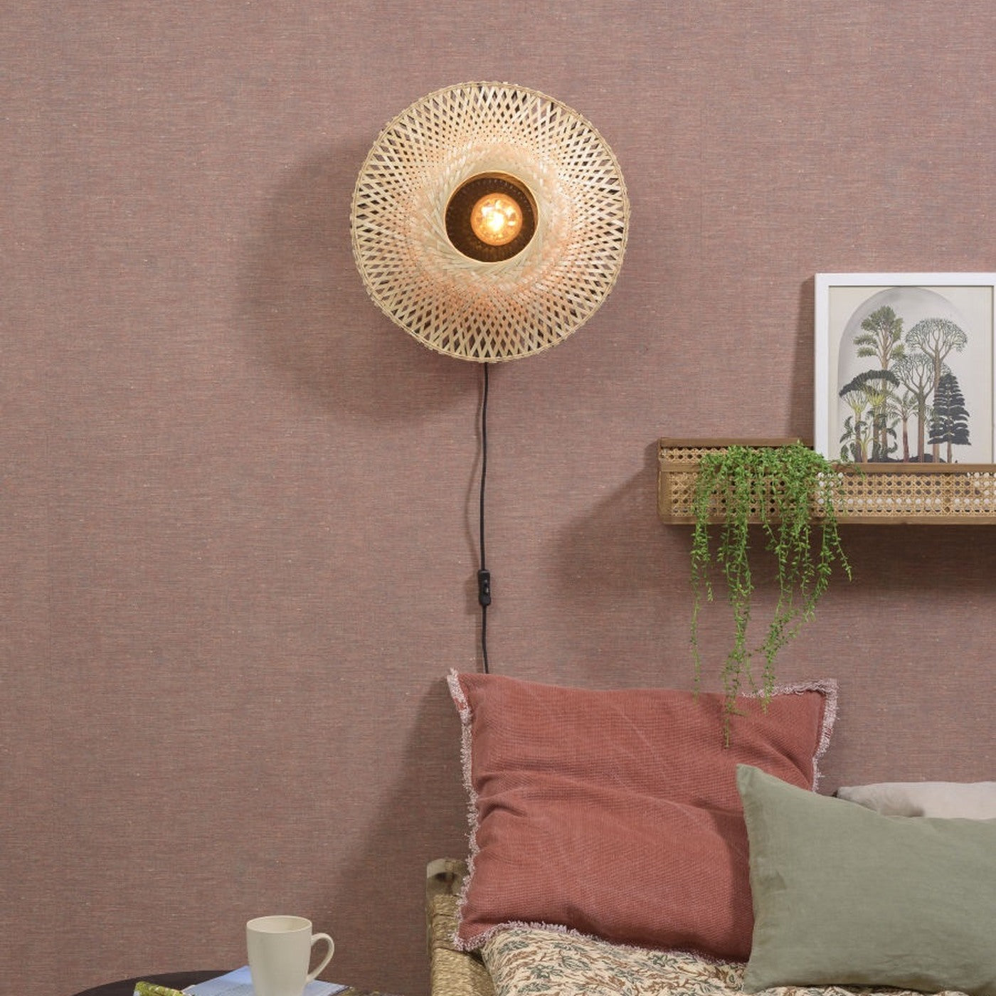 Applique murale Kalimantan bambou naturel 44 cm E27, vue 2