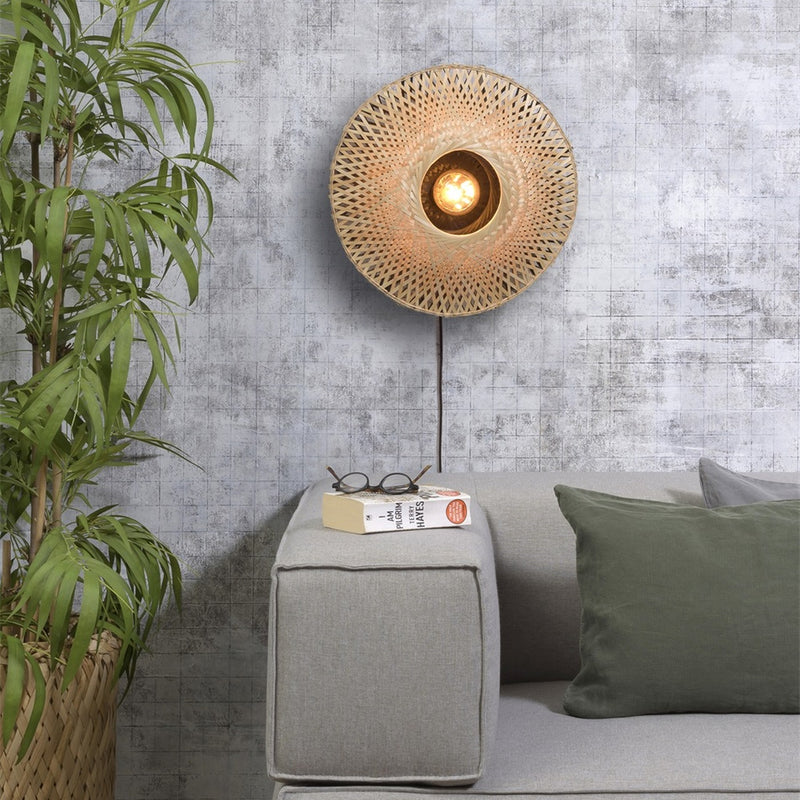 Dimensions Applique murale Kalimantan bambou naturel 44 cm E27