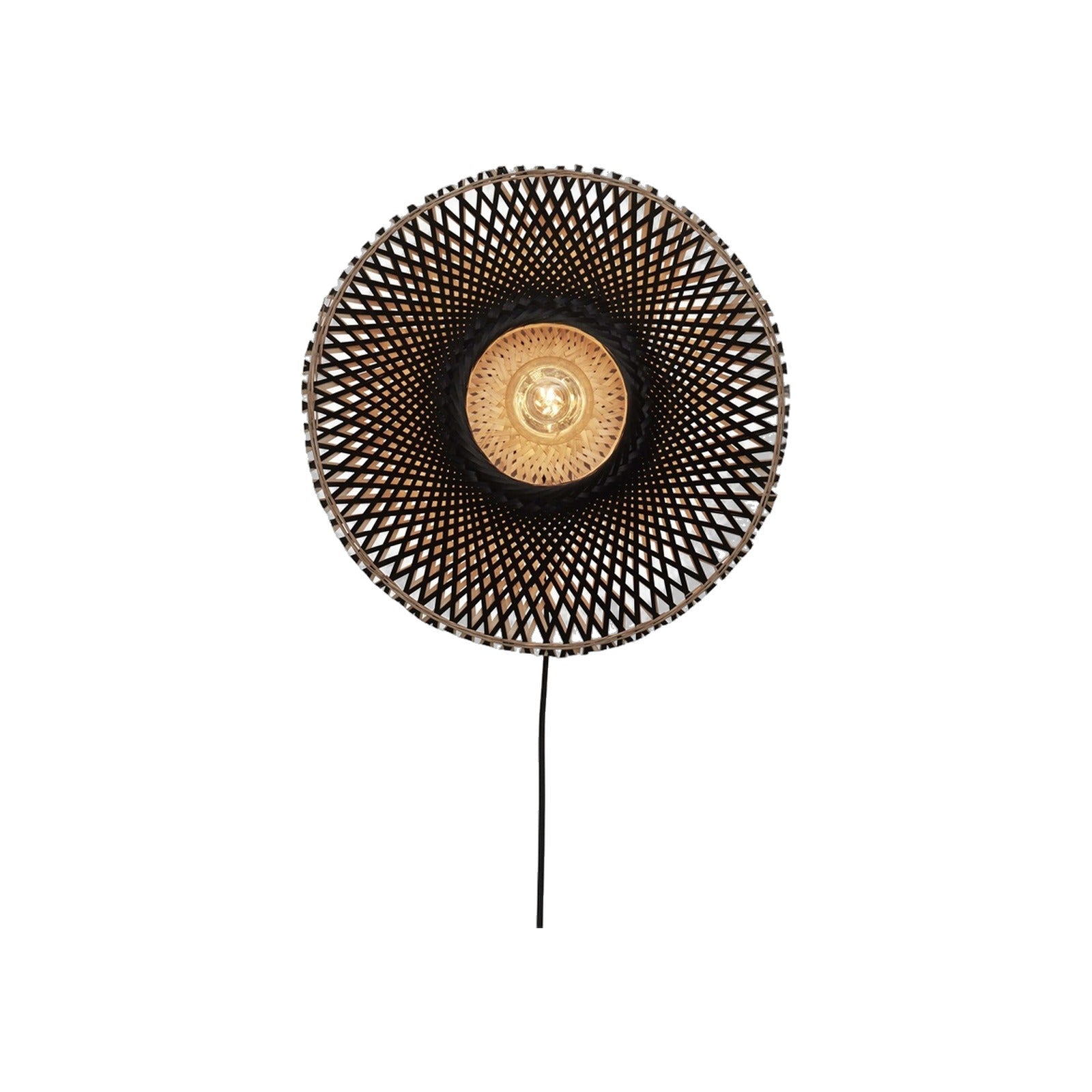 Applique murale Kalimantan bambou noir 44 cm E27