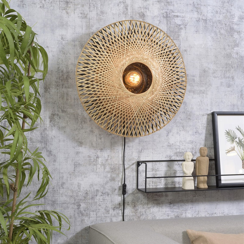 Dimensions Applique murale Kalimantan bambou naturel 60 cm E27