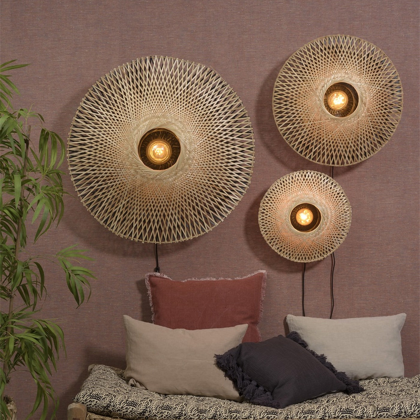 Applique murale Kalimantan bambou naturel 87 cm E27, vue 5
