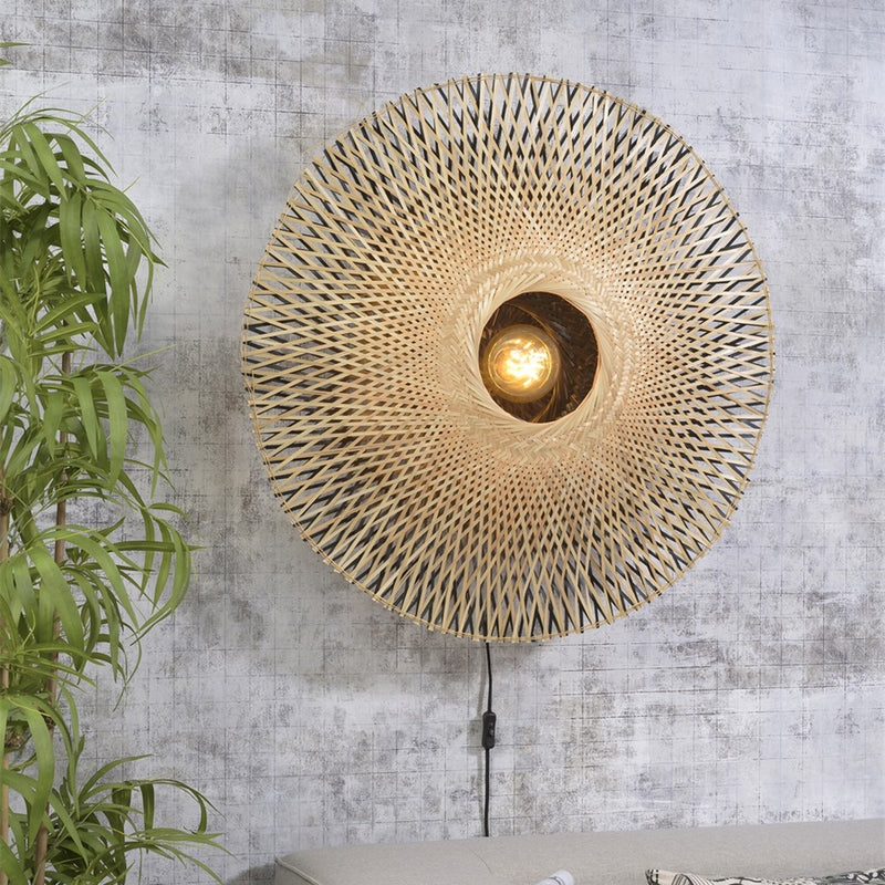 Dimensions Applique murale Kalimantan bambou naturel 87 cm E27