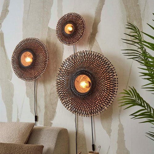Applique murale Kalimantan bambou noir 44 cm E27, vue 2