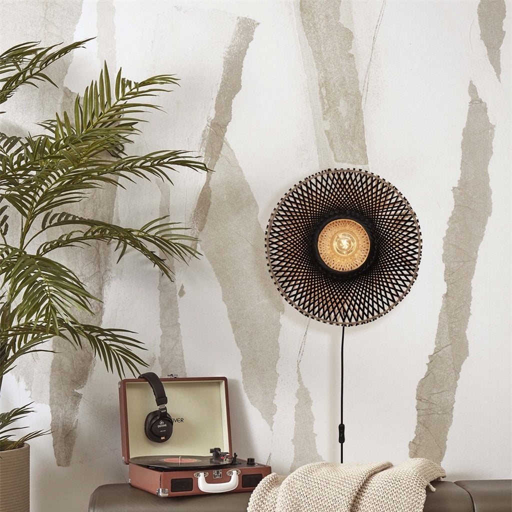 Applique murale Kalimantan bambou noir 44 cm E27, vue 6