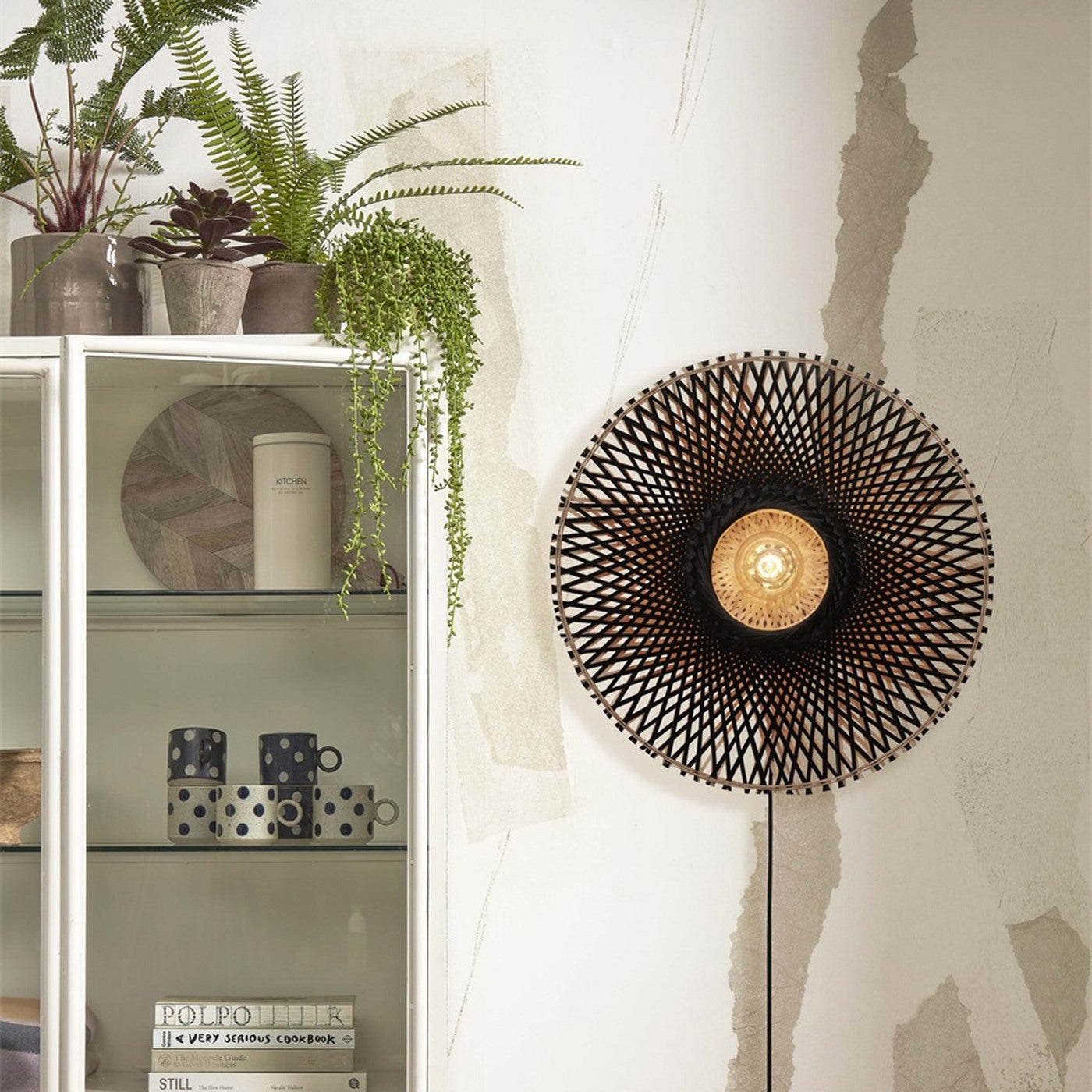 Applique murale Kalimantan bambou noir 60 cm E27, vue 4