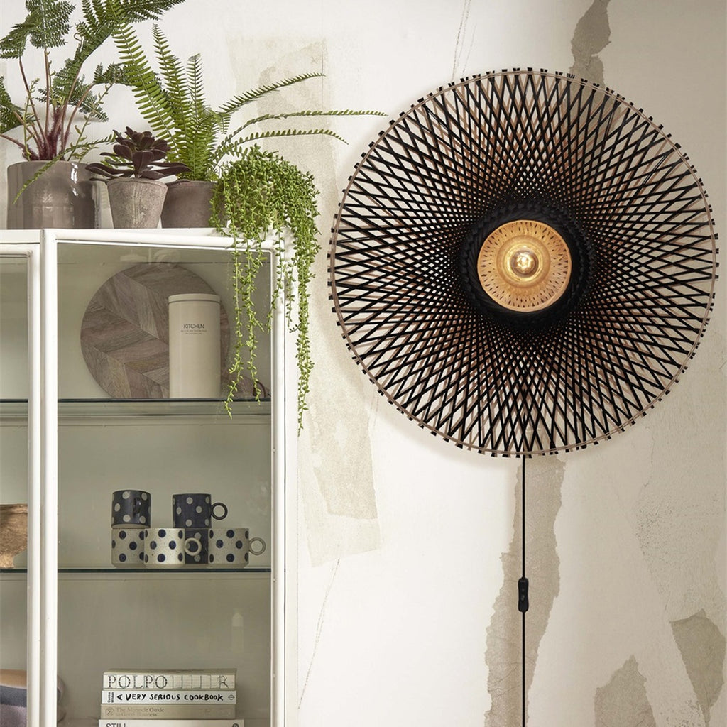 Applique murale Kalimantan bambou noir 87 cm E27, vue 3