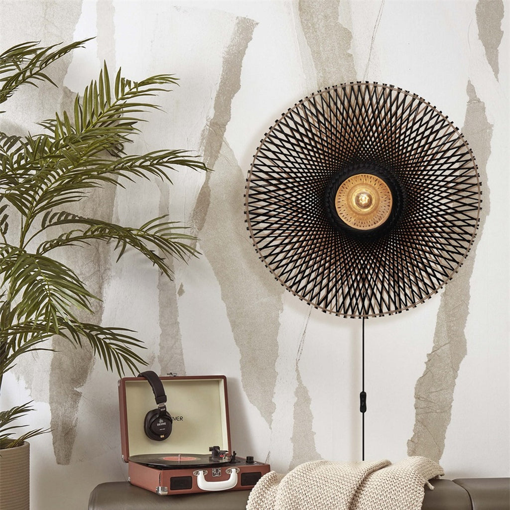 Applique murale Kalimantan bambou noir 87 cm E27, vue 4