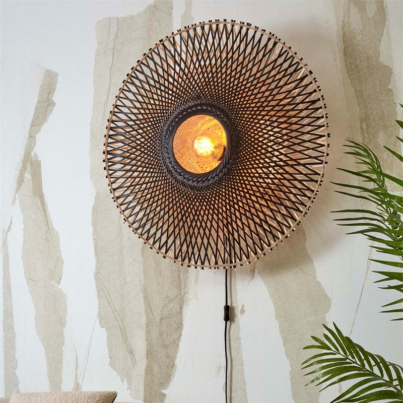 Dimensions Applique murale Kalimantan bambou noir 87 cm E27