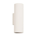 Applique murale Karbon 20 tube beige, tube cannelé de 20 cm en aluminium