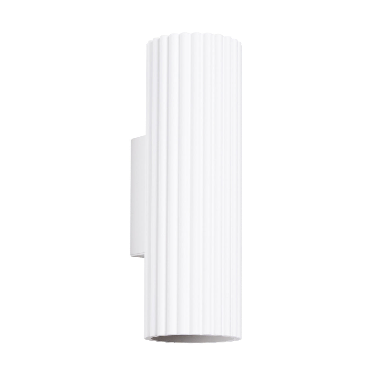 Applique murale Karbon 20 tube blanc, tube cannelé de 20 cm en aluminium