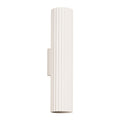 Applique murale Karbon 30 tube beige, tube cannelé de 30 cm en aluminium