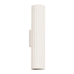 Applique murale Karbon 30 tube beige, tube cannelé de 30 cm en aluminium