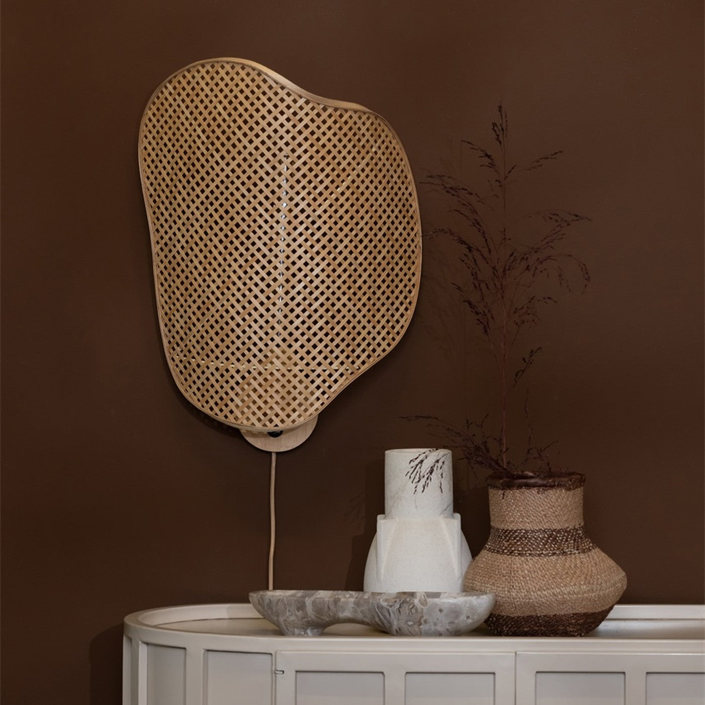 Applique murale Kinabalu bambou naturel 40 cm E27, vue 4