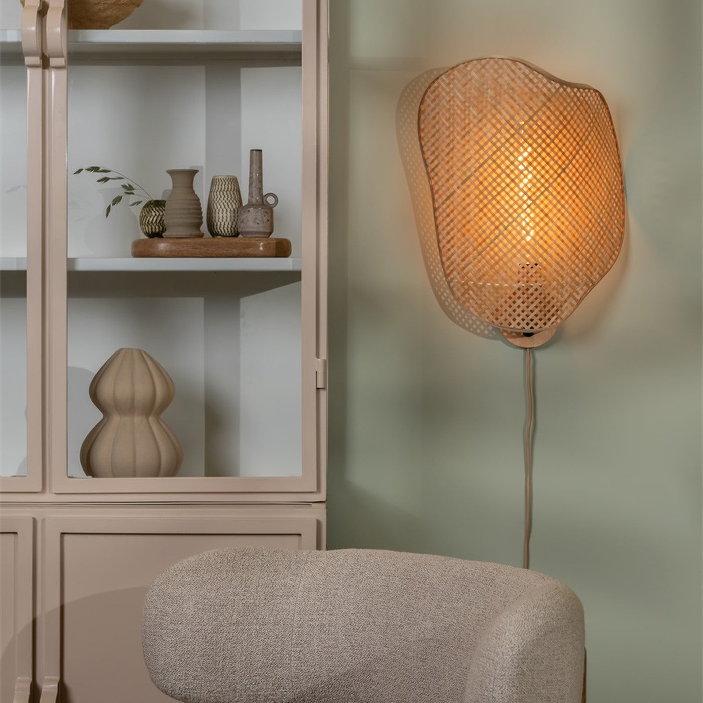 Applique murale Kinabalu bambou naturel 40 cm E27, vue 5